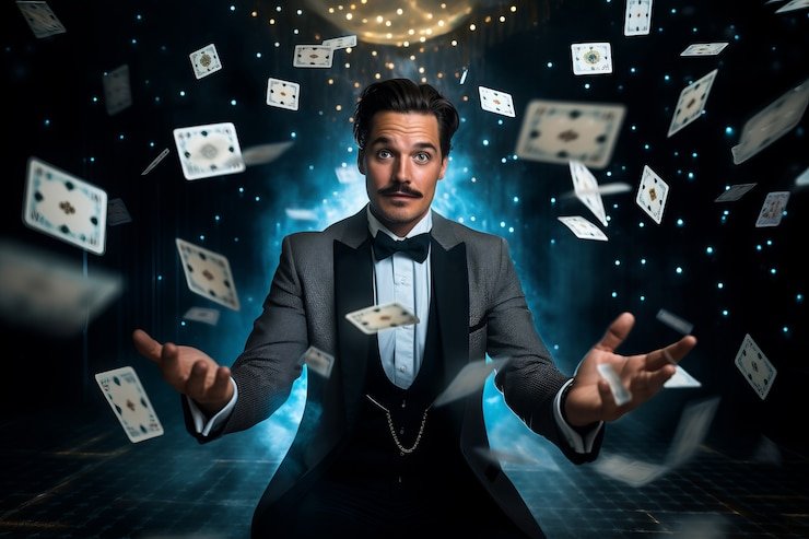 Antarmuka permainan Asia Gaming dengan meja blackjack dan dealer langsung